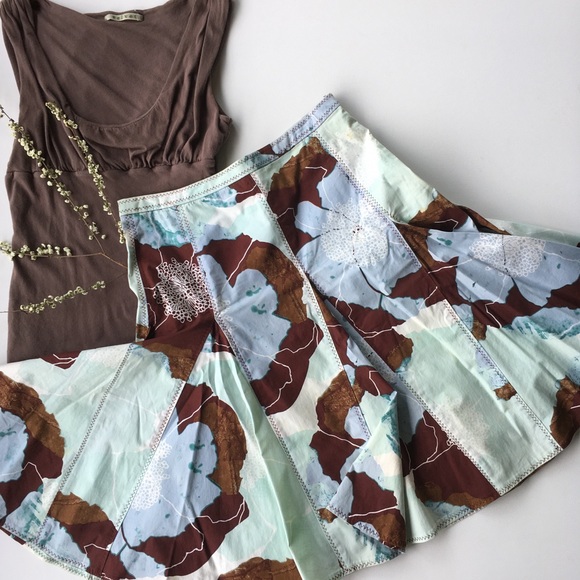 Rare Vintage ODILE Anthropologie Circle Skirt - Picture 1 of 8
